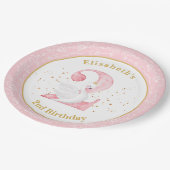 ウォーターカラースワンプリンセス第2誕生日紙プレート ペーパープレート (アングル)