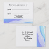 ウォーターカラーズメディカルアポイントメントカード 予約カード (正面/裏面)