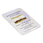 ウォーターカラーズモアズパープルセーブザデート マグネット (右側)