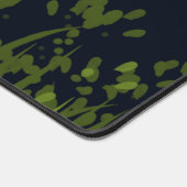 ウォーターカラーセレーンバタフライ春グリーンリー デスクマット (コーナー)