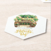 ウォーターカラーセントパトリックのデイパブカスタム ペーパーコースター (アングル)