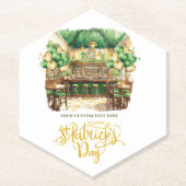 ウォーターカラーセントパトリックのデイパブカスタム ペーパーコースター (正面)