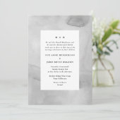 ウォーターカラーソフトグレーパステル結婚式招待状 招待状 (スタンド正面)