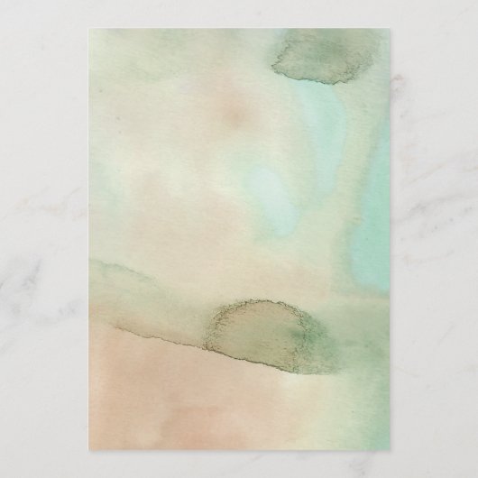 ウォーターカラーソフトパステルビーチ結婚式 メニュー (裏面)