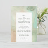 ウォーターカラーソフトパステルビーチ結婚式 メニュー (スタンド正面)