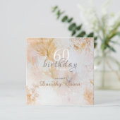 ウォーターカラーソフトパステル葉誕生日 招待状 (スタンド正面)