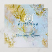 ウォーターカラーソフトヘブンリー葉ズ誕生日 招待状 (正面/裏面)