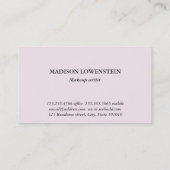 ウォーターカラーソフト赤面ピンクローズブーケ 名刺 (裏面)