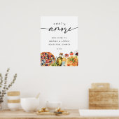 ウォーターカラータズアモーレイタリアン食品 ポスター (キッチン)