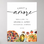 ウォーターカラータズアモーレイタリアン食品 ポスター (正面)