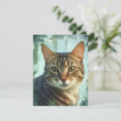 ウォーターカラータブビーキャットポートレート シーズンカード (スタンド正面)