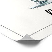 ウォーターカラーダイキリカクテルホームバーまたはキッチン ポスター (角)