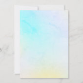 *~*ウォーターカラーダイヤモンドパステルビーチ結婚式 招待状 (裏面)