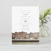 ウォーターカラーダブリンアイルランドスカイラインリ結婚バーズ 招待状 (スタンド正面)