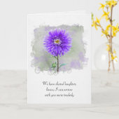 ウォーターカラーダリア悔やみや弔慰 カード (黄色い花)