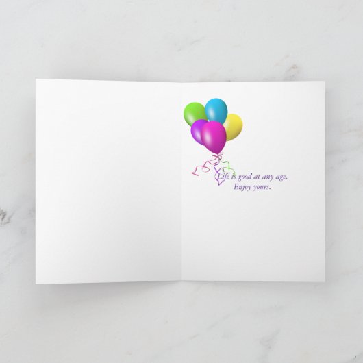 ウォーターカラーダリア誕生日 カード (内部)