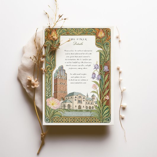 ウォーターカラーダルムシュタット結婚式招待状 招待状