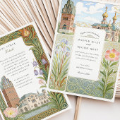 ウォーターカラーダルムシュタット結婚式招待状 招待状