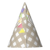 ウォーターカラーチック1歳の誕生日 パーティーハット (裏面)