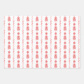 ウォーターカラーチノワセリーリース&ガーランドクリスマス ラッピングペーパーシート (正面3)