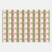 ウォーターカラーチノワセリーリース&ガーランドクリスマス ラッピングペーパーシート (正面2)