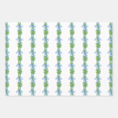 ウォーターカラーチノワセリーリース&ガーランドクリスマス ラッピングペーパーシート (正面3)