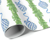 ウォーターカラーチノワセリーリース&ガーランドクリスマス ラッピングペーパー (ロールコーナー)