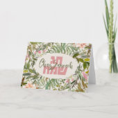 ウォーターカラーチャグサミーク-ヘブライ語のハッピーホリデー カード (正面)