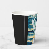 ウォーターカラーチルドレンズシャークおもしろい誕生日 紙コップ (右)