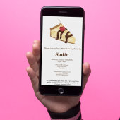 ウォーターカラーチーズケエレガントー誕生日招待状 招待状