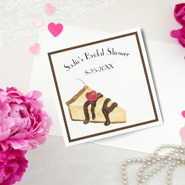 ウォーターカラーチーズケーキブライダルシャワー スタンダードカクテルナプキン