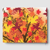 ウォーターカラーツリーオータム秋の結婚式 ゲストブック (裏面)