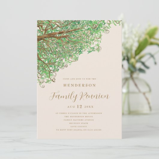 ウォーターカラーツリーファミリー懇親会招待状 招待状 (スタンド正面)