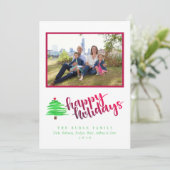 ウォーターカラーツリーホリデーカード シーズンカード (スタンド正面)