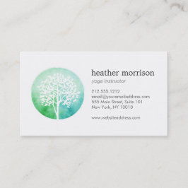 ウォーターカラーツリーヨガインストラクター 名刺