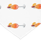 ウォーターカラーテキラサンライズカクテル ショートテーブルランナー (コーナー)