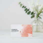 ウォーターカラーテラコッタ抽象芸術ボホユニーク 名刺 (スタンド正面)