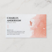 ウォーターカラーテラコッタ抽象芸術ボホユニーク 名刺 (裏面)