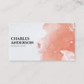 ウォーターカラーテラコッタ抽象芸術ボホユニーク 名刺 (正面)