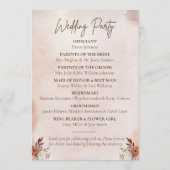 ウォーターカラーテラコッタ秋ボヘミアンボホフローラ プログラム (裏面)