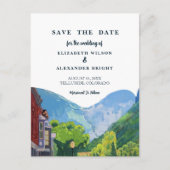 ウォーターカラーテルリドコロラド結婚式招待状 ポストカード (正面)