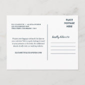 ウォーターカラーテルリドコロラド結婚式招待状 ポストカード (裏面)