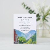 ウォーターカラーテルリドコロラド結婚式招待状 ポストカード (スタンド正面)