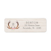 ウォーターカラーディアアントラーとフローラブーケ ラベル (正面)