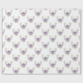 ウォーターカラーディアアントラーブーケ ラッピングペーパー (フラット)
