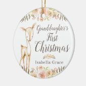 ウォーターカラーディアグランドドーター初めてのクリスマス セラミックオーナメント (左)