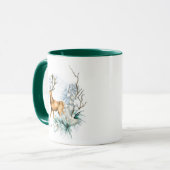 ウォーターカラーディアスタグウィンターフローラ名前をカスタムする マグカップ (正面左)