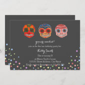 ウォーターカラーディアデロスミュエルトススカル 招待状 (正面/裏面)