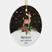 ウォーターカラーディアベビー初めてのクリスマス セラミックオーナメント (右)