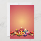 ウォーターカラーディヤディワリお祝い招待状 招待状 (裏面)